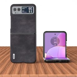Alternative view of Kryt Abeel Cowhide Case černý – Motorola Razr 40