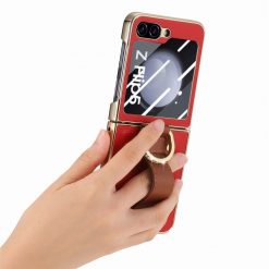Kryt Bril case červený s ochranou na vnější displej – Samsung Galaxy Z Flip 5 | Levné Kryty | Levné Kryty | Levné Kryty