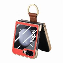 Kryt Bril case oranžový s ochranou na vnější displej – Samsung Galaxy Z Flip 5 | Levné Kryty | Levné Kryty | Levné Kryty
