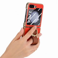 Kryt Bril case oranžový s ochranou na vnější displej – Samsung Galaxy Z Flip 5 | Levné Kryty | Levné Kryty | Levné Kryty