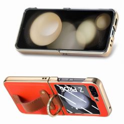 Kryt Bril case oranžový s ochranou na vnější displej – Samsung Galaxy Z Flip 5 | Levné Kryty | Levné Kryty | Levné Kryty