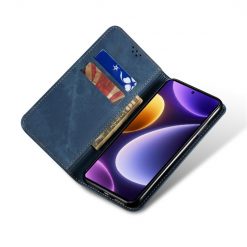 Peněženkové pouzdro Denim Texture modré – Xiaomi Poco F5 | Levné Kryty | Levné Kryty | Levné Kryty