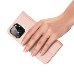 Peněženkové pouzdro Dux Ducis Skin Pro růžové – Apple iPhone 15 Pro | Levné Kryty | Levné Kryty | Levné Kryty