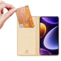Peněženkové pouzdro Dux Ducis Skin Pro zlaté – Xiaomi Poco F5 | Levné Kryty | Levné Kryty | Levné Kryty