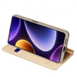 Peněženkové pouzdro Dux Ducis Skin Pro zlaté – Xiaomi Poco F5 | Levné Kryty | Levné Kryty | Levné Kryty