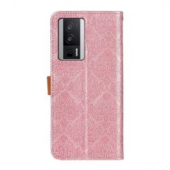 Alternative view of Peněženkové pouzdro Embossing Pattern Květy růžové – Xiaomi Poco F5 Pro