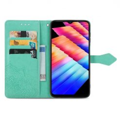 Alternative view of Peněženkové pouzdro Embossing Pattern Mandala Flower zelené – Infinix Hot 30i