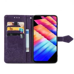 Peněženkové pouzdro Embossing Pattern Mandala Flower fialové – Infinix Hot 30i | Levné Kryty | Levné Kryty | Levné Kryty