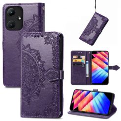 Alternative view of Peněženkové pouzdro Embossing Pattern Mandala Flower fialové – Infinix Hot 30i