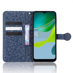 Peněženkové pouzdro Honeycomb Dot Texture Case modré – Motorola Moto E13 | Levné Kryty | Levné Kryty | Levné Kryty