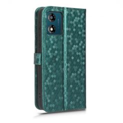 Peněženkové pouzdro Honeycomb Dot Texture Case zelené – Motorola Moto E13 | Levné Kryty | Levné Kryty | Levné Kryty