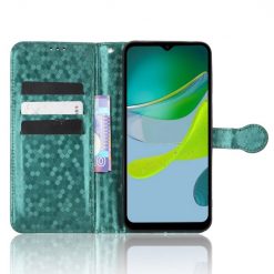 Peněženkové pouzdro Honeycomb Dot Texture Case zelené – Motorola Moto E13 | Levné Kryty | Levné Kryty | Levné Kryty