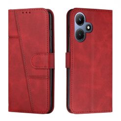 Peněženkové pouzdro Quilted case červené – Infinix Hot 30i | Levné Kryty | Levné Kryty | Levné Kryty