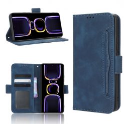 Peněženkové pouzdro Slots case modré – Xiaomi Poco F5 Pro | Levné Kryty | Levné Kryty | Levné Kryty