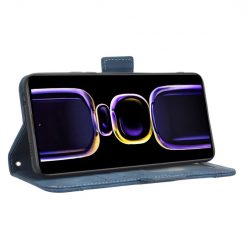 Peněženkové pouzdro Slots case modré – Xiaomi Poco F5 Pro | Levné Kryty | Levné Kryty | Levné Kryty
