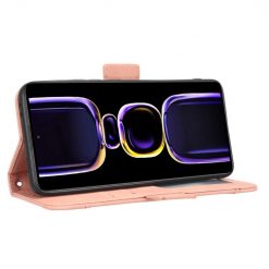 Peněženkové pouzdro Slots case růžové – Xiaomi Poco F5 Pro | Levné Kryty | Levné Kryty | Levné Kryty