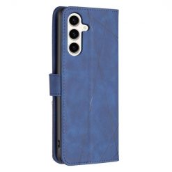 Knížkové pouzdro Rhombus modré – Samsung Galaxy S23 FE | Levné Kryty | Levné Kryty | Levné Kryty