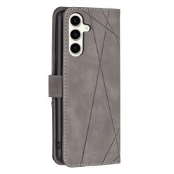 Knížkové pouzdro Rhombus šedé – Samsung Galaxy S23 FE | Levné Kryty | Levné Kryty | Levné Kryty