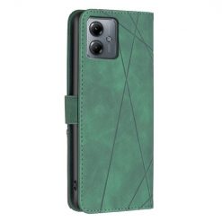 Knížkové pouzdro Rhombus zelené – Motorola Moto G14 | Levné Kryty | Levné Kryty | Levné Kryty