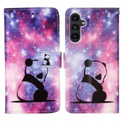 Knížkové pouzdro Trendy Colored case Baby panda – Samsung Galaxy S23 FE