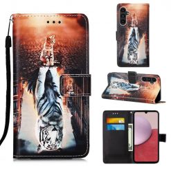 Alternative view of Knížkové pouzdro Trendy Colored case Kočka a Tygr – Samsung Galaxy S23 FE
