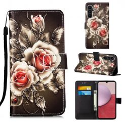 Alternative view of Knížkové pouzdro Trendy Colored case Růže na černém – Samsung Galaxy S23 FE