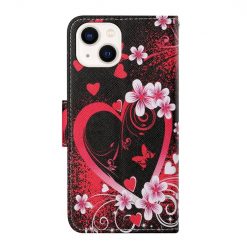 Alternative view of Knížkové pouzdro Trendy Cross case Červené srdce - Apple iPhone 15 Plus