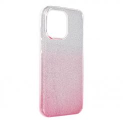 Třpytivý Kryt Forcell Shining transparentno-růžový – Apple iPhone 15 Pro Max