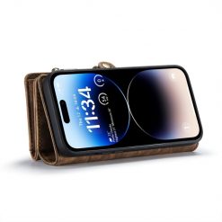 Multifunkční peněženkové pouzdro CaseMe Detachable hnědé – Apple iPhone 15 Pro Max | Levné Kryty | Levné Kryty | Levné Kryty