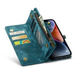 Multifunkční peněženkové pouzdro CaseMe Detachable modré – Apple iPhone 15 | Levné Kryty | Levné Kryty | Levné Kryty