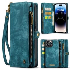Multifunkční peněženkové pouzdro CaseMe Detachable modré – Apple iPhone 15 Pro | Levné Kryty | Levné Kryty | Levné Kryty