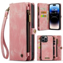 Multifunkční peněženkové pouzdro CaseMe Detachable růžové – Apple iPhone 15 Pro Max | Levné Kryty | Levné Kryty | Levné Kryty