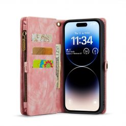 Multifunkční peněženkové pouzdro CaseMe Detachable růžové – Apple iPhone 15 Pro Max | Levné Kryty | Levné Kryty | Levné Kryty