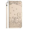 Peněženkové pouzdro Embossing Pattern Kočky šedé – Apple iPhone 15 Pro | Levné Kryty | Levné Kryty | Levné Kryty