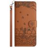 Peněženkové pouzdro Embossing Pattern Kočky šedé – Apple iPhone 15 Pro | Levné Kryty | Levné Kryty | Levné Kryty