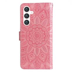 Alternative view of Peněženkové pouzdro Embossing Pattern Slunečnice růžové – Samsung Galaxy S23 FE