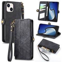 Peněženkové pouzdro Purse case černé – Apple iPhone 15 | Levné Kryty | Levné Kryty | Levné Kryty