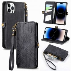 Peněženkové pouzdro Purse case černé – Apple iPhone 15 Pro | Levné Kryty | Levné Kryty | Levné Kryty