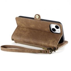 Peněženkové pouzdro Purse case hnědé – Apple iPhone 15 | Levné Kryty | Levné Kryty | Levné Kryty