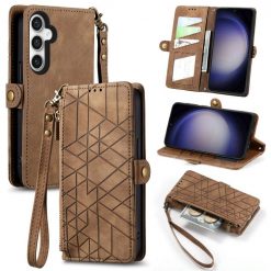 Peněženkové pouzdro Purse case hnědé – Samsung Galaxy S23 FE | Levné Kryty | Levné Kryty | Levné Kryty