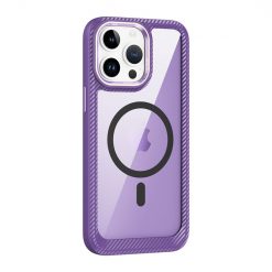 Alternative view of Zadní Kryt Carbon Fiber MagSafe transparentno-fialový – Apple iPhone 15 Pro Max