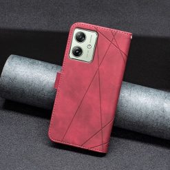 Knížkové pouzdro Rhombus červené – Motorola Moto G54 5G / G54 Power Edition | Levné Kryty | Levné Kryty | Levné Kryty