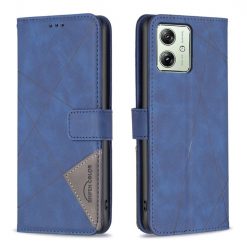 Knížkové pouzdro Rhombus modré – Motorola Moto G54 5G / G54 Power Edition | Levné Kryty | Levné Kryty | Levné Kryty