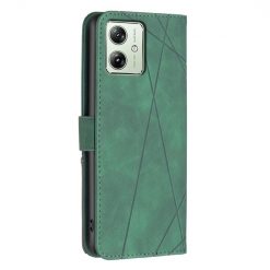 Knížkové pouzdro Rhombus zelené – Motorola Moto G54 5G / G54 Power Edition | Levné Kryty | Levné Kryty | Levné Kryty