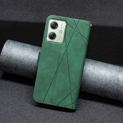 Knížkové pouzdro Rhombus zelené – Motorola Moto G54 5G / G54 Power Edition | Levné Kryty | Levné Kryty | Levné Kryty