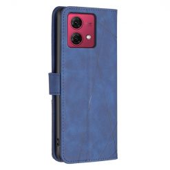 Knížkové pouzdro Rhombus modré – Motorola Moto G84 5G | Levné Kryty | Levné Kryty  | Levné Kryty