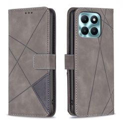 Knížkové pouzdro Rhombus šedé – Honor X6a | Levné Kryty | Levné Kryty | Levné Kryty