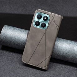 Knížkové pouzdro Rhombus šedé – Honor X6a | Levné Kryty | Levné Kryty | Levné Kryty