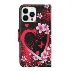 Alternative view of Knížkové pouzdro Trendy Cross case Červené srdce - Apple iPhone 15 Pro Max