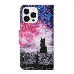 Alternative view of Knížkové pouzdro Trendy Cross case Kočka a vesmír - Apple iPhone 15 Pro Max